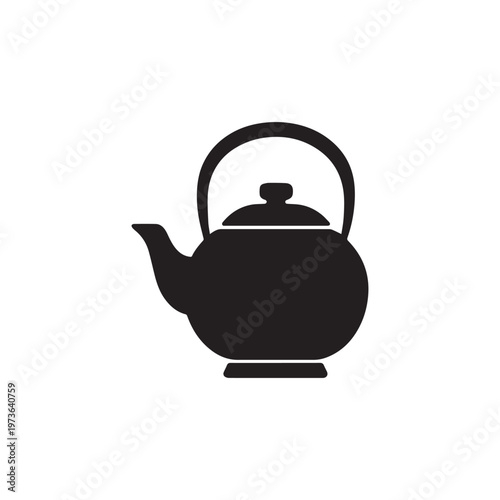 Traditional Tea Kettle icon silhouette vector design art illustration