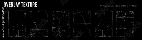 Grunge Overlay Texture Pack - Distressed Scratches Noise and Worn Patterns on Black Background