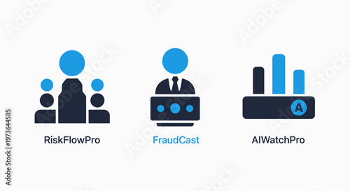 Icons for risk management and fraud detection software