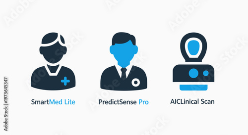 Smart medical technology and AI clinical scan concepts for healthcare professionals with well being