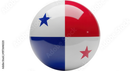 Free Download Panama flag glossy button icon isolated on transparent background - GFXLoad