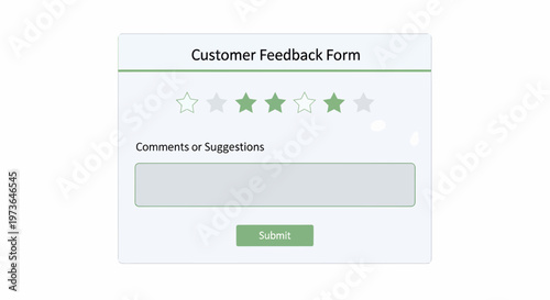 Customer Feedback Form With Star Rating And Comment Section
