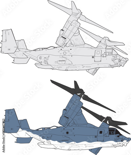 v22_osprey_tiltrotor_side_view_set.eps