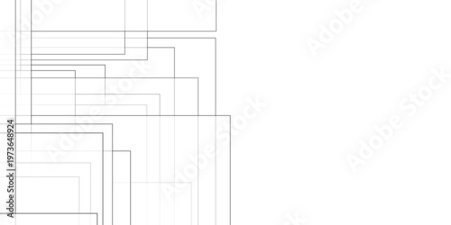 architectural background or modern line concept geometric background arranging with various small pieces of geometric square shapes.	