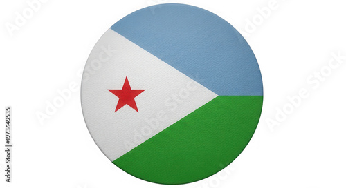Free Download Djibouti flag circle symbol isolated on transparent background - GFXLoad