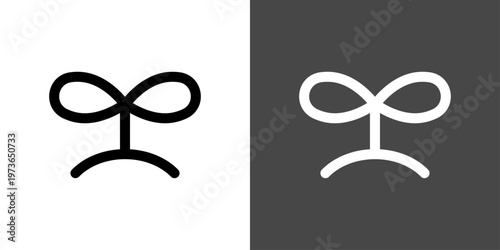 シンプルな双葉のアイコン