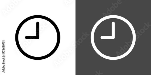 シンプルな時計や時刻のアイコン