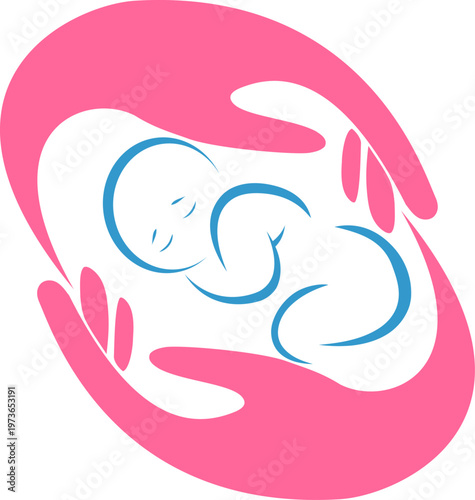 Wallpaper Mural Zwei Hände und Baby Logo, Hand, Kind, Baby, Logo Torontodigital.ca