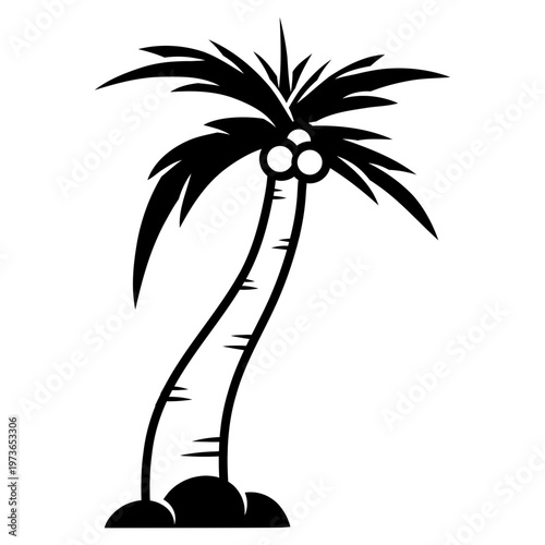 coconut tree icon illustration