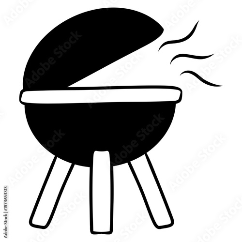 barbecue grill vector icon illustration