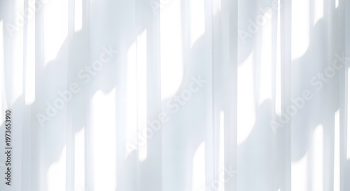 Abstract white curtains create a softly lit patterned background texture