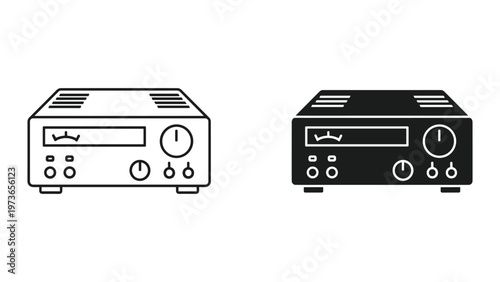 Two electronic devices with dials and screens are shown side by side on a white background