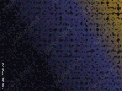 Bold Pixel Mosaic Gradient Dissolve Effect Modern Art Design
