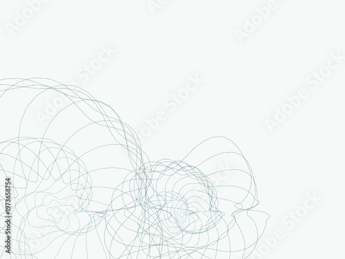 Stylized Topographic Pattern Clean Line Art Modern Background