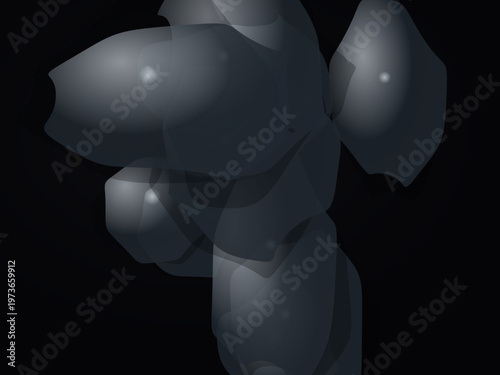 Liquid Metal Chrome Reflective Luxury Modern Vector Design