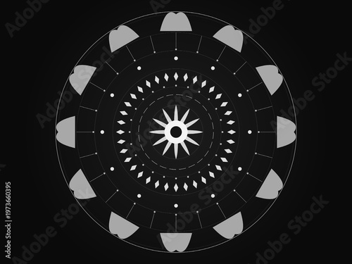 Intricate Geometric Mandala Sacred Geometry Ornament Background