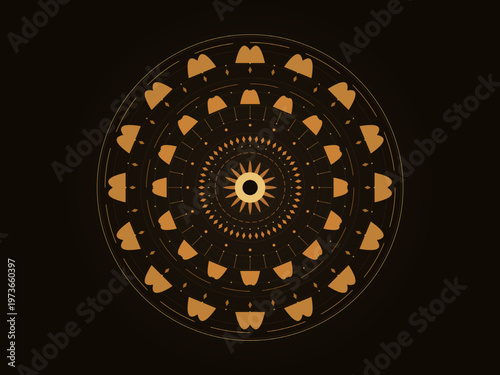 Intricate Geometric Mandala Sacred Geometry Ornament Background