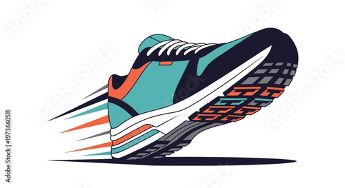 Gemini said

Isolated vector illustration of red sport sneakers and a cartoon speedboat traveling on water for fun transport and travel