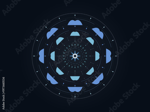 Intricate Geometric Mandala Sacred Geometry Ornament Background
