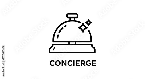 concierge bell icon representing hotel service and customer support ideal for reception visuals or hospitality business concepts.