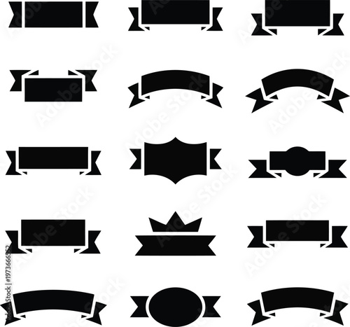 Fotografía Ribbon banners and decorative design elements