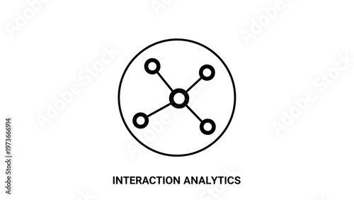 Interaction analytics network diagram icon
