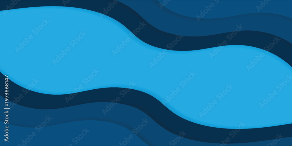 Fototapeta premium Blue wave abstract background, web background, blue texture, banner design, creative cover design, backdrop, minimal background, vector illustration