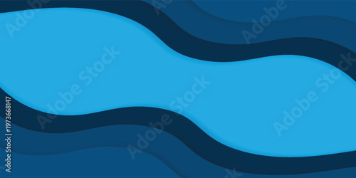 Blue wave abstract background, web background, blue texture, banner design, creative cover design, backdrop, minimal background, vector illustration