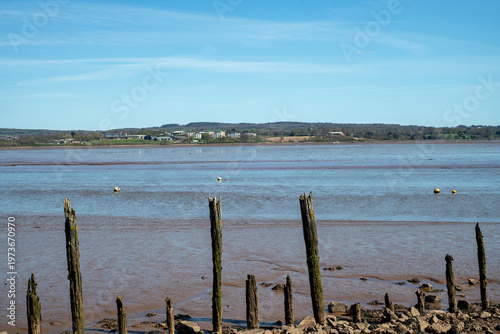 The Exe estuary looking towards Lympstone and Topsham in Devon. 