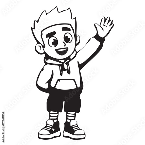 cartoon character of a man