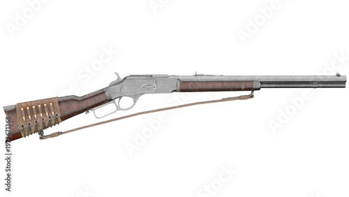 Bild auf Leinwand Winchester free model 3D design view on a simple background