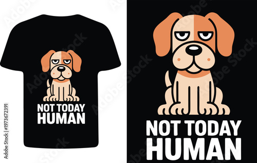 Black t shirt mockup featuring a cute beagle with a funny slogan