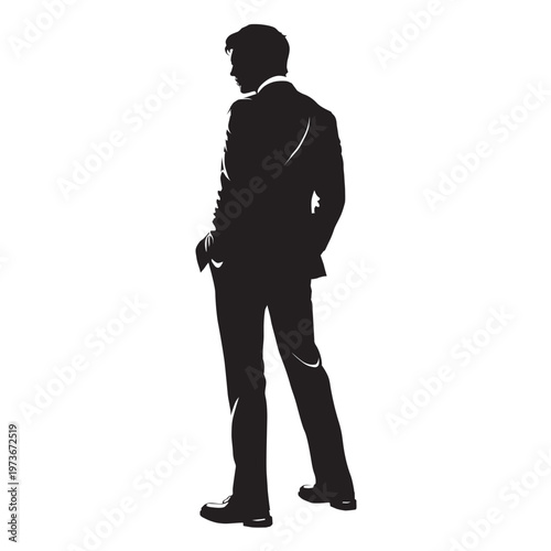 スーツ姿の男性シルエット