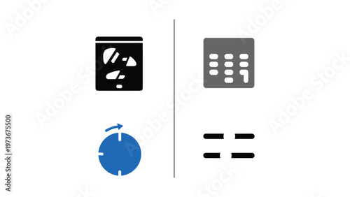 Collection of four distinct app icons arranged in a two-by-two grid