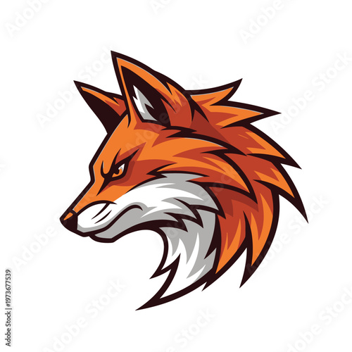 Fierce Fox Head Mascot Logo Design.