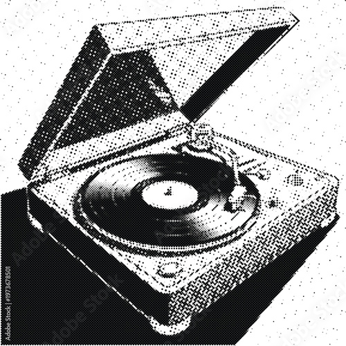 Record player vinyl turntable music retro vintage svg clipart isolated audio sound stereo