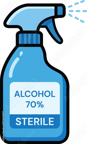 Alcohol Spray Bottle Illustration
