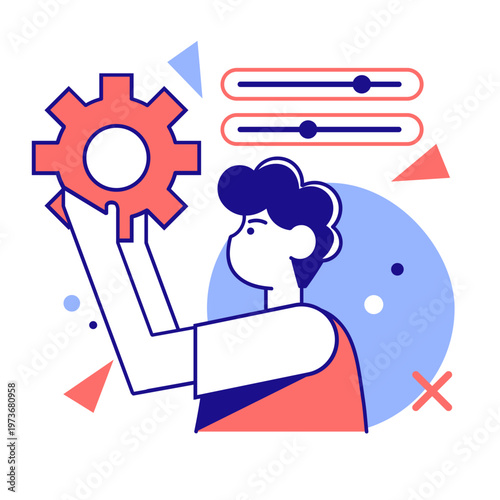  Programming Flat Illustration