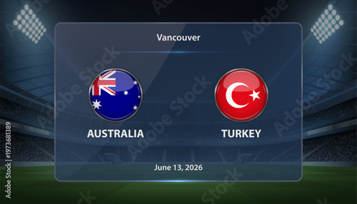 Australia vs Turkey Soccer Match Scoreboard