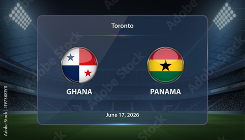 Ghana vs Panama Soccer Match Scoreboard