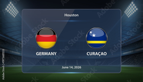 Germany vs Curacao Soccer Match Scoreboard