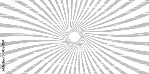 Ray sun light. Sunburst background. Radial circle line. Pattern starburst. Comic beam lines. Sun effect rays. Abstract firework. Concentration stripe. Cartoons lightning style. Vector illustration
