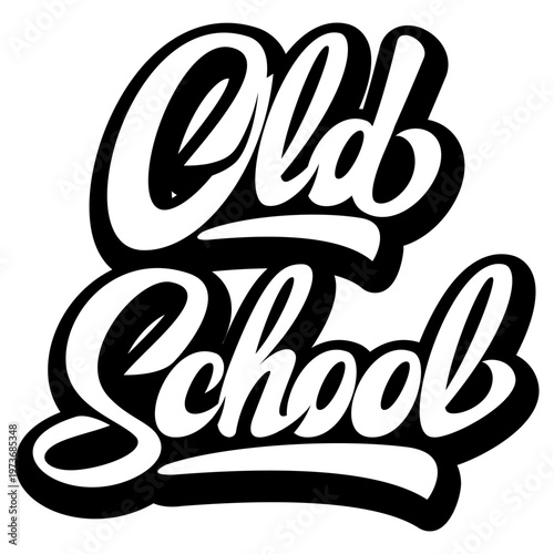 Bold Old School lettering design a classic emblem of retro style and timeless nostalgia.