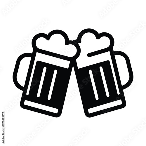 Two glasses of beer with foam toasting