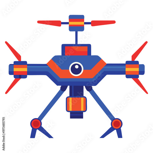 Futuristic Quadcopter with Integrated Camera for Aerial Photography and Surveillance