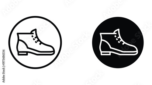 Contrast icons of a dress shoe and a casual lace-up boot