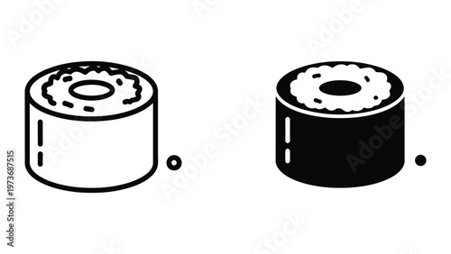 Comparison of two different types of cylindrical mechanical bushings or seals