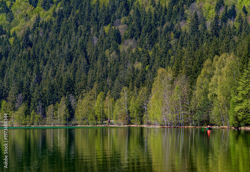 Lac Sfanta Anna à Bixad, Transylvanie, Roumanie