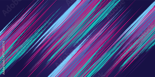 Car sticker wrap banner abstract sporty lines pink blue greenish grunge color combination brush storm thunder modern pattern racing motorsport.vector