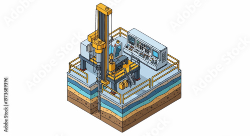 Industrial Drilling Rig Equipment for Geological Exploration.